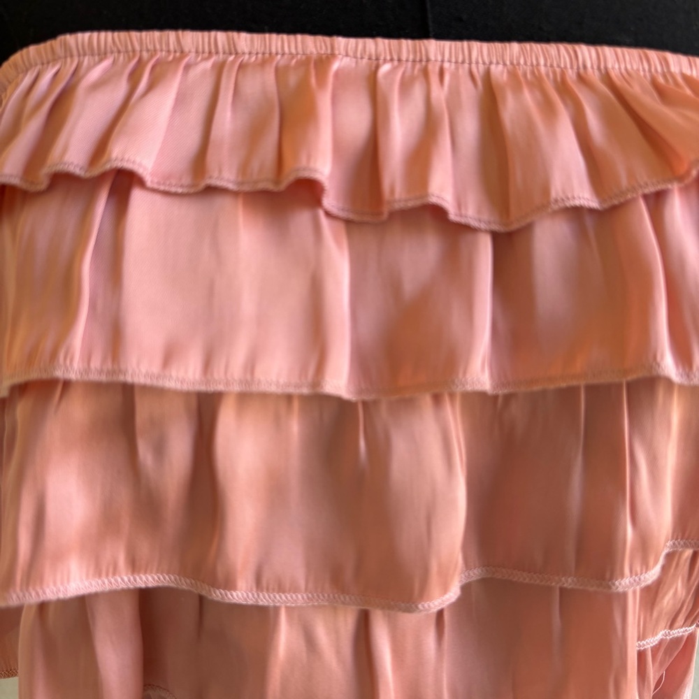 Strapless Ruffle Tube Top - Pink - Picture 7 of 12